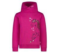 SALT AND PEPPER Sweatshirt mit Pferde Stickerei und Pailletten für Mädchen T-Shirt, Rosso Mirtillo, 104-110 Bambine e Ragazze