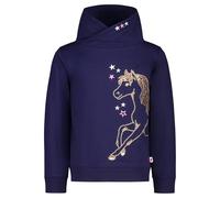 SALT AND PEPPER Sweatshirt mit Pferde Stickerei und Pailletten für Mädchen T-Shirt, True Navy, 140/146 cm Bambine e Ragazze