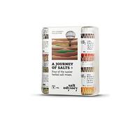 Salt Odyssey Set di Sali con Erbe e Spezie - 4 x 80 g | Paprika affumicata | Carvi, pimento e pepe Sichuan | Curcuma, curry e senape | Origano, rosmarino e dragoncello