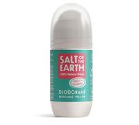 Salt Of the Earth Natural Deodorant Roll On by Melon & Cucumber - Refillable, Vegan, Long Lasting Protection, Leaping Bunny Approved, Made in UK - 75ml