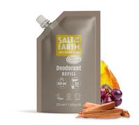 Salt of the Earth - Ricarica per deodorante roller naturale, 3 applicazioni - Amber & Sandalo - Vegano, protezione di lunga durata, prodotto nel Regno Unito - 225ml