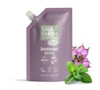 Salt of the Earth - Ricarica per Deodorante Roll On Naturale, x3 Utilizzi - Salvia Sclarea & Menta - Vegano, Protezione a Lunga Durata, Certificato Leaping Bunny, Prodotto nel Regno Unito - 225ml
