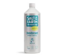 Recharge de déodorant naturel en spray Salt of the Earth, sans parfum, sans fragrance - Végan, certifié Leaping Bunny, fabriqué au Royaume-Uni - 1 litre