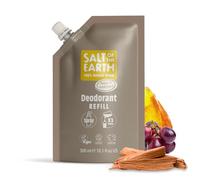 Salt of the Earth - Ricarica Spray per Deodorante Naturale, x3 Utilizzi - Ambra & Sandalo - Vegano, Protezione a Lunga Durata, Certificato Leaping Bunny, Prodotto nel Regno Unito - 300ml