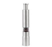 Salt Pepper Grinder - 15cm, Stainless Steel Grinder, Portable Mill | Thumb Press Design, Labor Saving, Compact Travel Kitchen Gadget For Picnic, Camping, Travel, Home Cooking Use