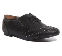 SALT & PEPPER Mirtillo Borchiato Robuste Donna Scarpe da Ginnastica Nero UK 2- 8