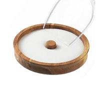 Salt Rimmer | Rimmer rotondo in legno | Scatola condimento per servire bevande Display Rimming Decorazione Casa Appartamento Dormitorio