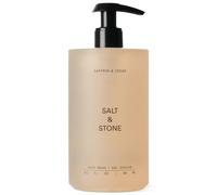 Salt & Stone Bagnoschiuma con antiossidanti per un'idratazione profonda, per donne e uomini, senza solfati, parabeni e coloranti, lascia la pelle morbida e idratata, zafferano e cedro, 450 ml