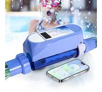 Salt Water Pool Chlorinator System, Salt Chlorine Generator,Automatic Self Adapting Pool Salt Generator, Built-in Wi-Fi & App Remote Control, LED Control Panel, Self-Cleaning Function 8g/h
