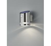Salta applique led da esterno solare ricaricabile acciaio satinato con sensore d