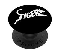 Saltando Tiger Word Art Silhouette Tipografia Design PopSockets PopGrip Adesivo