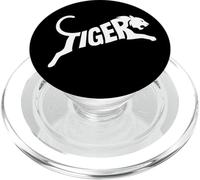 Saltando Tiger Word Art Silhouette Tipografia Design PopSockets PopGrip per MagSafe