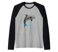 Saltare Il Tuffo Del Delfino Maglia con Maniche Raglan