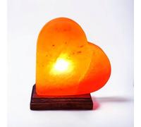 Saltbay Lampada di sale dell'Himalaya Cuore Taglia L con variatore di luce, luce ambientale rilassante, purificatore dell'aria, riduce le allergie e l'insonnia, per il relax e il benessere