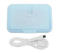 Salte salviette bagnate per bambini, riscaldatore di salviette USB, distributore di carta a grande capacità portatile costante, rapido e persino riscaldamento per casa e auto (Azzurro)