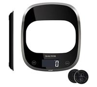 Salter 1050 BKDR Curve - Bilancia elettronica da cucina, capacità massima 5 kg, per liquidi e fluidi, Aggiungi e pesa funzione tara, facile lettura, per alimenti, 15 anni di garanzia, batterie incluse
