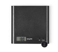 Salter 1066 BKDRAS15 Arc - bilancia da cucina digitale, massima precisione, pesa cucina, design sottile, display LCD, funzione Azzeramento e Aggiungi e pesa per pesare più ingredienti, nero