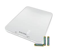 Salter 1180 WHDR bilancia da cucina digitale Ghost, bilancia elettronica alimenti, Display LCD a Scomparsa Facile da Leggere, Capacità 5 kg, Bianco