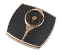Salter 148 GFEU16 - Bilancia da bagno meccanica con quadrante Speedo, facile lettura e utilizzo, ampia piattaforma, capacità di 136 KG, senza batterie, misure imperiali/metriche, oro