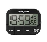 Salter 355 BKXCDU Premium Timer elettronico, magnetico/autoportante, conto su/giù, 19 ore e 59 minuti e 59 secondi, cicalino alto con 3 volumi, funzione di memoria, nero