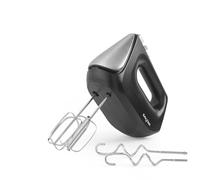 Salter 400W Hand Mixer - Electric Handheld Baking Whisk with 5 Speeds & Turbo Function, Eject to Change Stainless Steel Attachments, Dishwasher Safe Mixing Beaters & Dough Hooks, Cakes, Matte Black