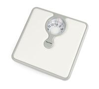 Salter 484 WHKR - Bilance da bagno meccaniche, max 133 kg, design compatto, lente d'ingrandimento, quadrante di facile lettura, piattaforma imbottita, senza batterie, valori in kg, bianco