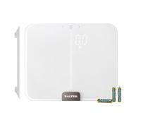 Salter 9164 WH3R Phantom - la bilancia digitale persone, bilancia peso e massa grassa, BMI e BMR, body analyser scale, 10 utenti, modalità atleta, display nascosto, vetro temprato, bianco