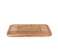 Salter Acacia Carving Board - 100% FSC, 39,5x30x1,9cm, Sosta Carne, Impugnatura Testurizzata, Scanalatura Esterna, Finitura Oliata, Resistente, Protegge I Piani Cucina