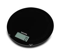 Salter Bilancia elettronica in vetro mono, display LCD di facile lettura, piattaforma in vetro temperato, funzione di aggiunta e pesatura con misure metriche e imperiali, funzione Aquatronic per ml o
