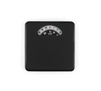 Salter Bilancia meccanica con quadrante grande - Bilancia da bagno compatta con display analogico, capacità 133 kg, precisione 0,5 kg, non richiede batterie, bilancia pesatrice corporea, nero
