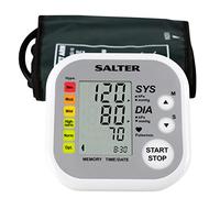 Salter BPA-9201-EU - Misuratore di pressione da braccio, misurazioni oscillometriche, battito cardiaco/ipertensione, 2x60 memorie, calcolo media, basato su linee guida WHO, uso domestico