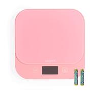 Salter British Bakes Bilancia da Cucina Digitale - Capacità Alta 10kg, Misura Liquidi, Impermeabile, Funzione Tara, Piattaforma in Vetro, Precisione 1g, Display Retroilluminato, Rosa