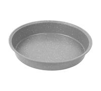Salter BW02777G Marblestone Collection, Carbon Steel non Stick teglia rotonda, per torte e quiche, teglia forno, 24 cm, antiaderente, rivestimento antigraffio, Grigio