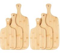 Salter BW06732 Set di taglieri in bambù, 30/35/45cm, Set di 6 taglieri da cucina, resistente e durevole, ideale per servire carni, frutta, salsiccia e formaggio, perfetto come regalo, facile da pulire