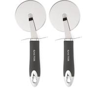 Salter BW11387EU7 Cosmos - Rotella tagliapizza per tagliare pane e pizza, facile da pulire, qualità di lunga durata, gancio per appendere, acciaio inox, grigio opaco (Confezione da 2)