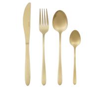 Salter BW11396EU7 Set di posate in oro - in acciaio inox da 16 pezzi per bambini per 4 persone, argenteria per coltelli e forchette, coltelli, forchette, stoviglie con finitura spazzolata