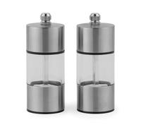 Salter BW11840EU7 Set Di Macinacaffè Per Sale E Pepe - Mini Mulini Per Condimenti, Set Per Tritatutto Per Granturco, Meccanismo Di Macinazione In Ceramica Regolabile, Finestra In Acrilico, Manuale
