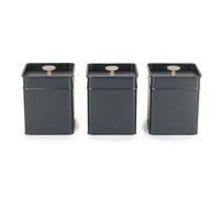 Salter BW12459EU7 - Set di 3 barattoli da cucina Marino per tè, caffè, zucchero, freschezza a lunga durata, finitura verniciata a polvere, pratico, facile da pulire/conservare, elegante, per bustine