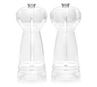 Salter BW12949EU7 Harper Set di mulini - Mulini per sale e pepe, meccanismo in ceramica, Mulini per spezie con macinatura regolabile da fine a grossolana Corpo in acrilico trasparente