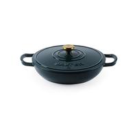Salter Chester Casseruola Bassa in Ghisa - Verde, 30CM, Coperchio Autoabbracciante, Dutch Oven, Da Piano Cottura a Forno, Adatta a Tutti i Tipi di Piano Cottura Inclusa Induzione, Capacità 2.8L