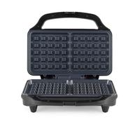Salter Double Waffle Maker - Non-Stick Dual Waffle Iron Plates, Deep Fill Belgian & American Waffle Machine, Automatic Temperature Control, Cool Touch Handle, Savoury Snacks & Desserts, 900W