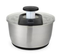 Salter Expert Salad Spinner - 6 Litri, Ciotola a Doppio Uso Con Scolapasta, Lava, Asciuga e Servi, Asciugatore per Lattuga, Pompa Bloccabile Per Facile Riporre, Base Antiscivolo, Aggiungi Condimento