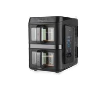 Salter Friggitrice ad aria verticale con doppio cassetto, cuoce su 4 livelli, capacità di 9L attraverso due cestelli da 4.5L, design salvaspazio, 12 funzioni di cottura con Sync & Match, senza PFAS
