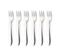 Salter Harrogate Set 6 forchette da dessert, acciaio inox 18/0 | Finitura lucida a specchio, lavabile in lavastoviglie, manico sottile ed equilibrato, per dolci e tè del pomeriggio