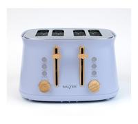 Salter Malmö - Tostapane a 4 fette, con fessure extra larghe per pane e bagel spessi, 6 livelli di doratura, sbrinamento, riscaldamento, annullamento ed espulsione ad alta resistenza, vassoio raccogli