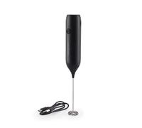 Salter Montalatte Ricaricabile - Frullino per Caffè Portatile, Funzionamento con Pulsante a Un Tocco, Cavo USB Incluso, Facile da Pulire, Bevande Stile Barista, Acciaio Inox, Nero