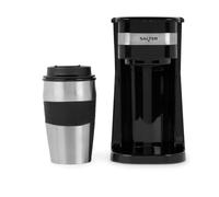 Salter One Cup Coffee Maker, macchina da caffè filtro con tazza da viaggio | Filtro riutilizzabile e lavabile, serbatoio da 430 ml, caffè pronto in 3-4 min, uso con un tocco, per cialde e macinato