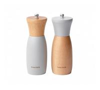 Salter Origins BW11710EU7 - Set macina sale e pepe, macinapepe manuale, macinasale e pepe, macinino universale in ceramica, macinatura regolabile da fine a grossolana, torsione per macinare, legno di