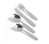 Salter Set Posate per Bambini 12 pezzi On The Farm - 3 Coltelli da Cena, 3 Forchette da Cena, 3 Cucchiai da Dessert, 3 Cucchiaini, Acciaio Inox, Lavabili in lavastoviglie, Argento