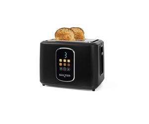 Salter Toast Rite Tostapane Digitale a 2 Fette con Display Touch LED - Controllo Preciso della Doratura, Timer Integrato, Funzioni Scongelamento, Riscaldamento e Annulla, 930W